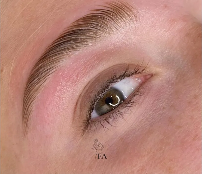 Brow lamination result at Femme Aesthetika